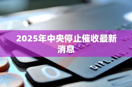 2025年中央停止催收最新消息