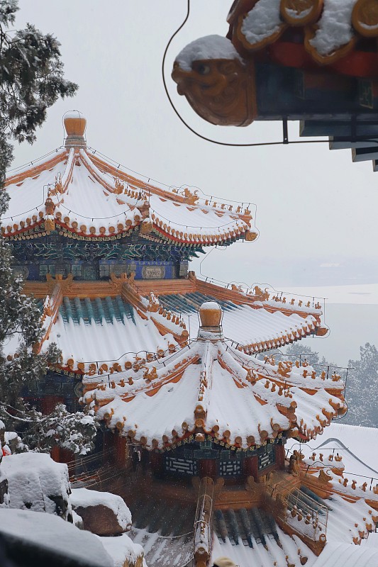 颐和园画中游雪景图片下载