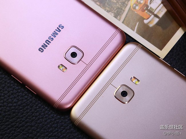 三星盖乐世C7 Pro蔷薇粉枫叶金双*赏