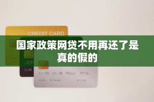 国家政策网贷不用再还了是真的假的