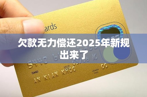 欠款无力偿还2025年新规出来了