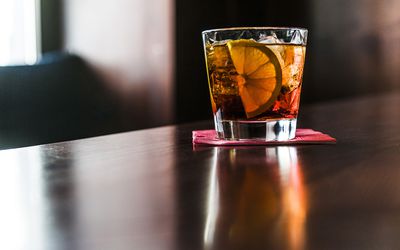 alcoholic beverage on table